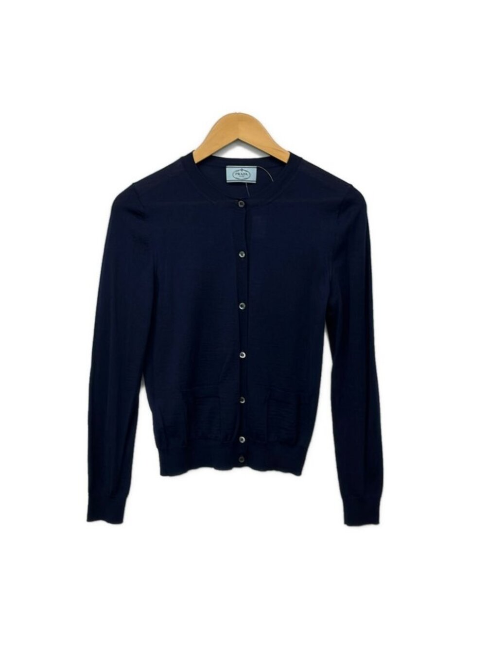 Prada Cardigan 38 S Navy Long Sleeve